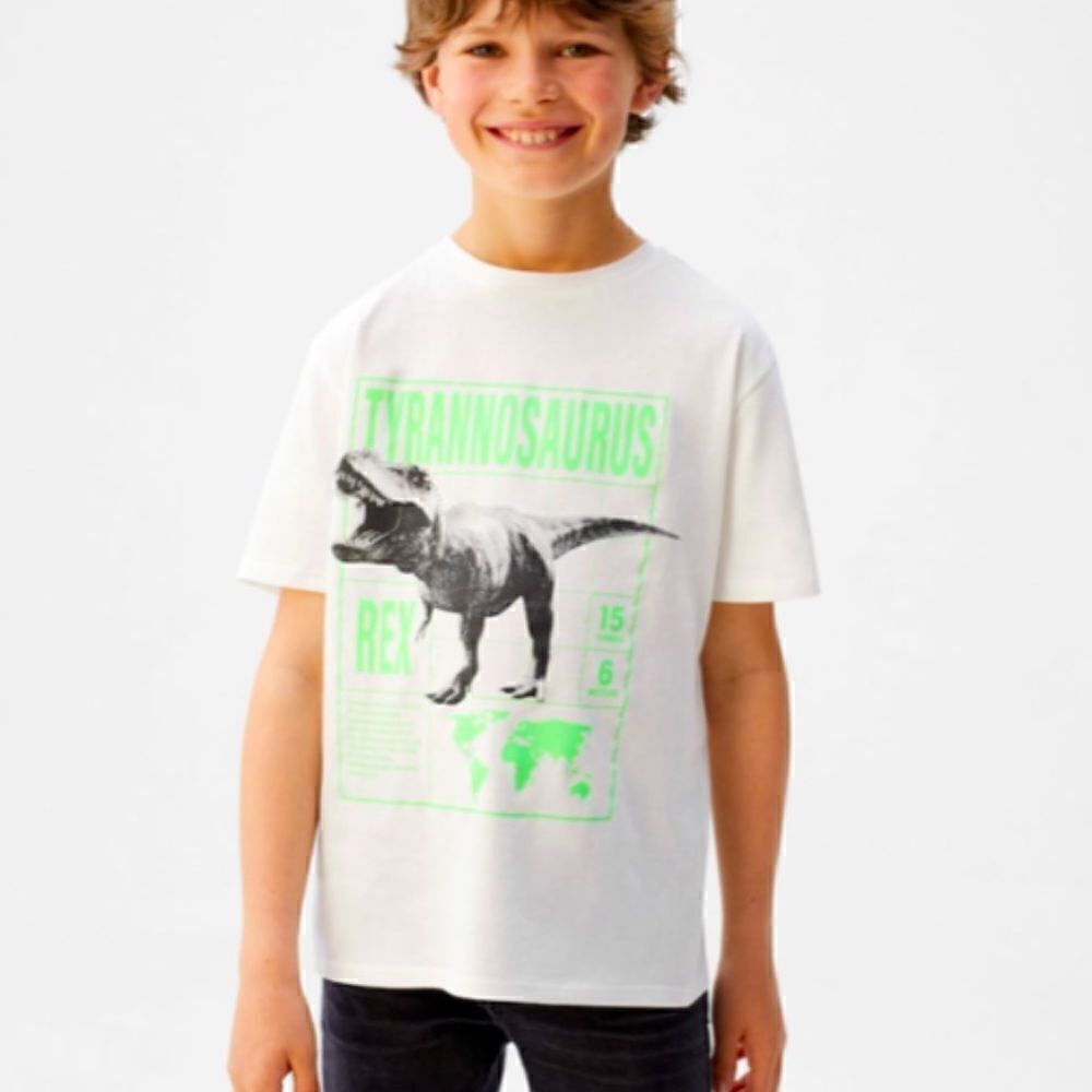 Mango glow in the dark dinosaur T-shirt size 8